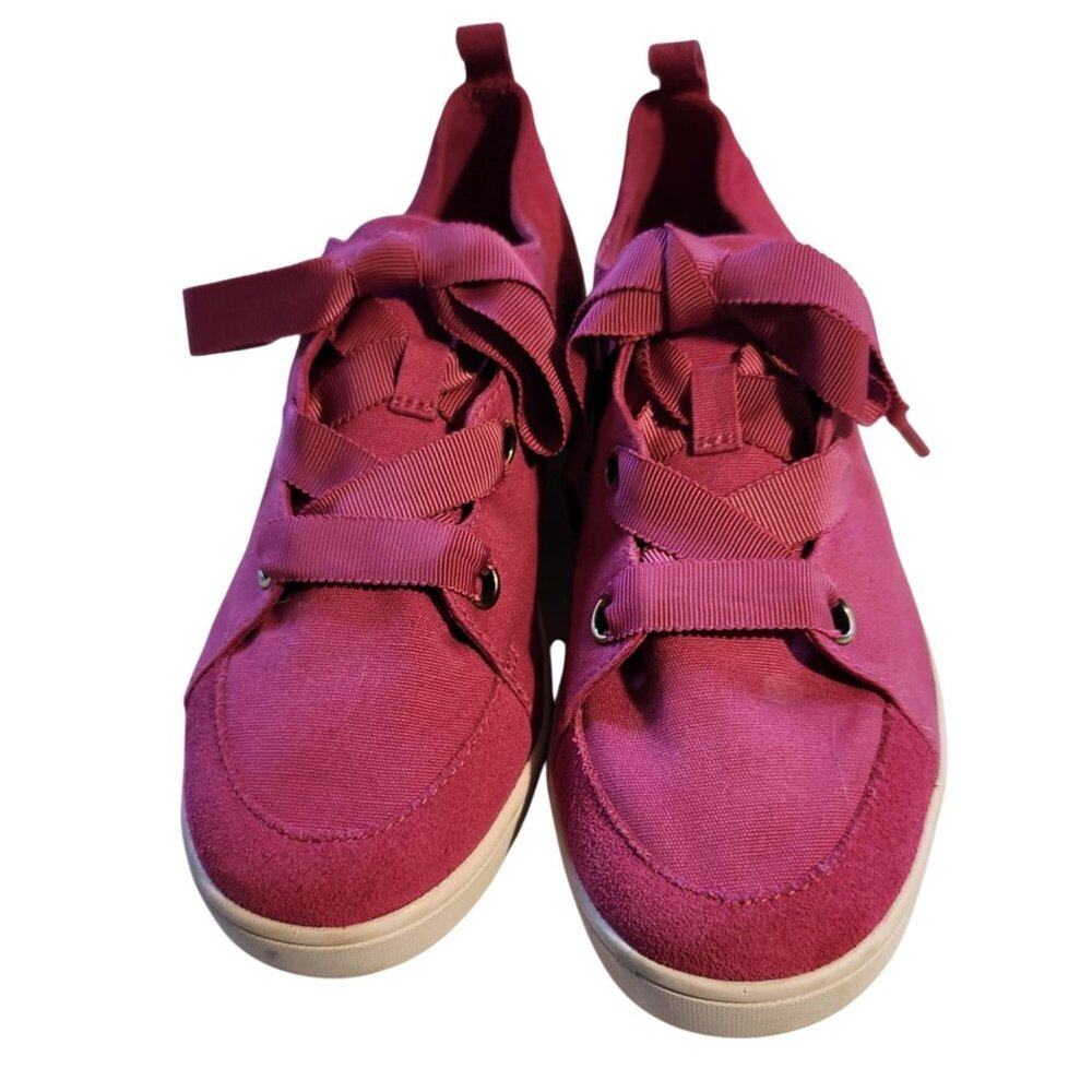 Koolaburra By UGG Red Casual Sneakers Size 4 W/ Ribbon Laces Womens Comfortable